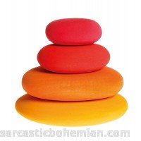 Fire Pebbles Wooden Stacking Stones for Creative Building & Balance Games B072BH4MLC